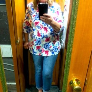 Kim Rogers Woman’s Wrinkle Resistant Button‎ Down Top Sz 18